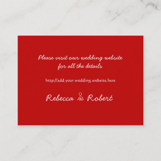 Rustic Red, 100 bruiloft website behuizing Kaarten (Voorkant)