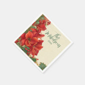 Rustic Red Amaryllis Christmas Servet (Hoek)