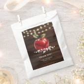 Rustic Red Apple Floral Baby shower Bedankzakje (Geknipt)