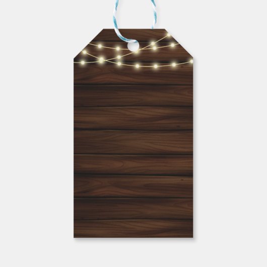 Rustic Red Apple Floral Baby shower Cadeaulabel (Achterkant)