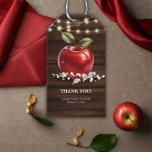 Rustic Red Apple Floral Baby shower Cadeaulabel