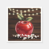 Rustic Red Apple Floral Baby shower Servet (Voorkant)