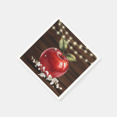 Rustic Red Apple Floral Baby shower Servet (Hoek)