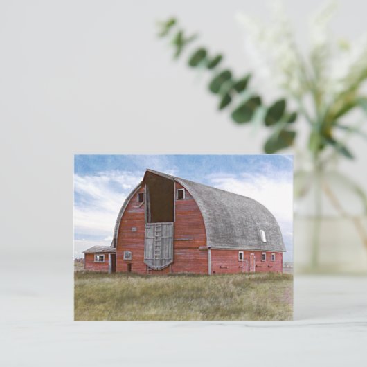 Rustic Red Barn Briefkaart (Staand voorkant)
