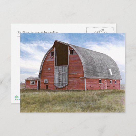 Rustic Red Barn Briefkaart (Voorkant / Achterkant)