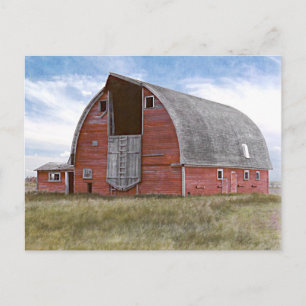 Rustic Red Barn Briefkaart