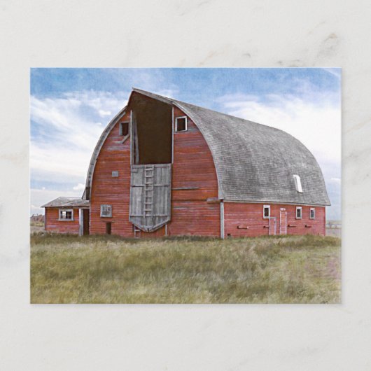 Rustic Red Barn Briefkaart (Voorkant)
