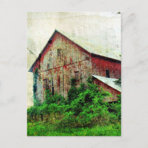 Rustic Red Barn Briefkaart