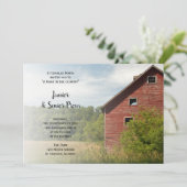 Rustic Red Barn Country Junior / Senior Prom Kaart (Staand voorkant)