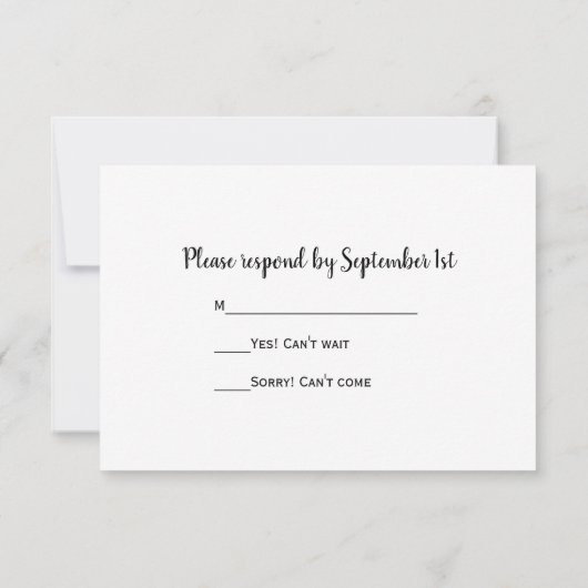 Rustic Red Barn Country Wedding RSVP Response (Achterkant)