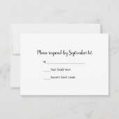 Rustic Red Barn Country Wedding RSVP Response Kaartje (Achterkant)