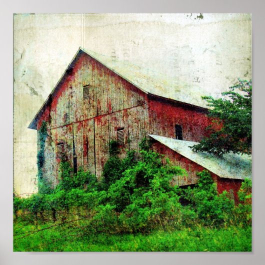 Rustic Red Barn Poster (Voorkant)