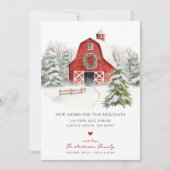 Rustic Red Barn Verhuisaankondiging Aankondiging (Voorkant)