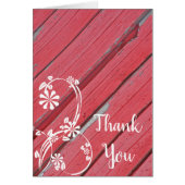 Rustic Red Barn Wood Country Dank je (Voorkant)