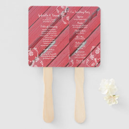 Rustic Red Barn Wood Country Wedding Programs Handwaaier