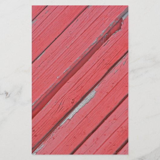 Rustic Red Barn Wood White Flowers Wedding Menu (Achterkant)