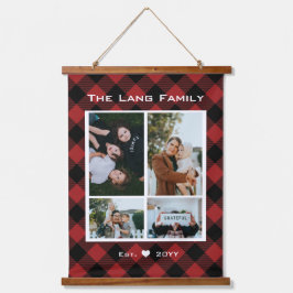 Rustic Red Black Buffalo Pattern Hood Hangend Wandkleed