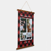 Rustic Red Black Buffalo Pattern Hood Hangend Wandkleed (Gebogen)