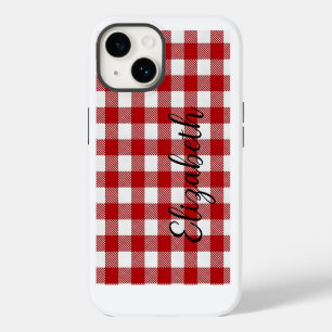 Rustic Red Black Buffalo Plaid - kan rode Case bew