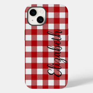 Rustic Red Black Buffalo Plaid - kan rode Case bew