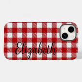 Rustic Red Black Buffalo Plaid - kan rode Case bew (Achterkant (horizontaal))