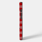 Rustic Red Black Buffalo Plaid - kan rode Case bew (Achterkant / Links)