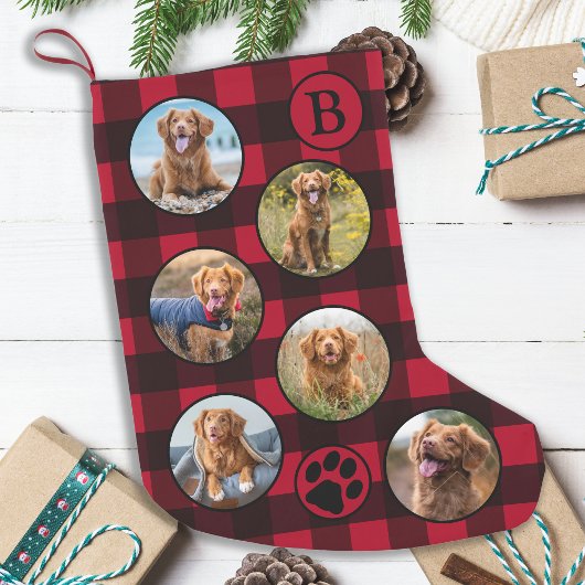 Rustic Red Black Buffalo Pset Fun 12 Pet Foto Kleine Kerstsok