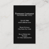 Rustic Red Black Buffalo Pset Pattern Monogram Visitekaartje (Achterkant)