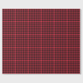 Rustic Red Black Gingham Block Pattern Cadeaupapier (Vlak)