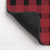 Rustic Red Black Gingham Muismat (Hoek)