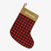 Rustic Red, Black Gold Lumberjack — naam Kleine Kerstsok (Voorkant (Hangend))