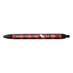 Rustic Red Black Pset Moose  Zwarte Inkt Pen
