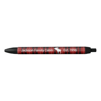 Rustic Red Black Pset Moose  Zwarte Inkt Pen