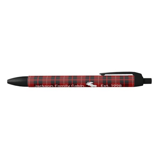 Rustic Red Black Pset Moose  Zwarte Inkt Pen (Bovenkant)