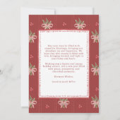 Rustic Red Botanical Christmas Card Feestdagenkaart (Achterkant)