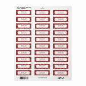 Rustic Red Botanicals Kerstmis Etiket (Full Sheet)