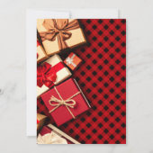 Rustic Red Buffalo Check Cadeauwisselfeest Kaart (Achterkant)
