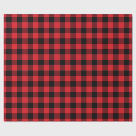 Rustic Red Buffalo Check Pattern Cadeaupapier (Vlak)