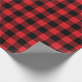 Rustic Red Buffalo Check Pattern Cadeaupapier (Hoek)