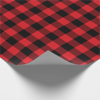 Rustic Red Buffalo Check Pattern Cadeaupapier