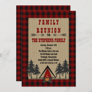 Rustic Red Buffalo checkt camping Family Reunion Kaart