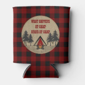 Rustic Red Buffalo controleert Camp Camping Name Blikjeskoeler (Voorkant)