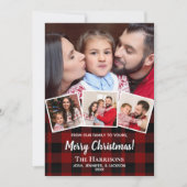 Rustic Red Buffalo: kerstmis foto's Feestdagenkaart (Voorkant)