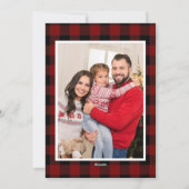 Rustic Red Buffalo: kerstmis foto's Feestdagenkaart (Achterkant)