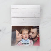 Rustic Red Buffalo Plaid Joy 4 Fotogroen Feestdagen Kaart (Binnen)