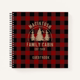 Rustic Red Buffalo Pset Bossen Guest Book Notitieboek
