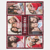 Rustic Red Buffalo Pset Family Photo Collage Fleece Deken (Voorkant)