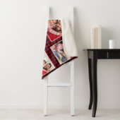 Rustic Red Buffalo Pset Family Photo Collage Sherpa Deken (In situ)