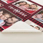 Rustic Red Buffalo Pset Family Photo Collage Sherpa Deken (3/4)
