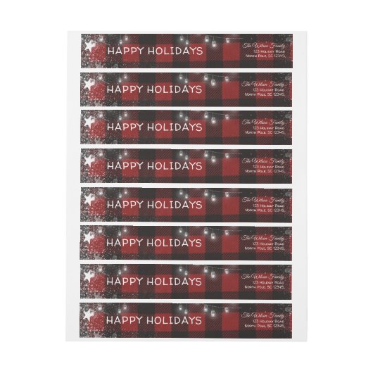 Rustic Red Buffalo Pset Holiday String Lights (Vel)